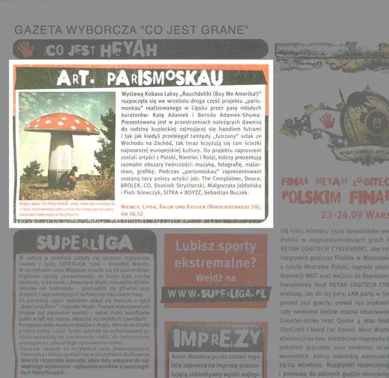 Gazeta Wyborcza, Co jest Grany, Wroclaw, PL, 15.9.2006